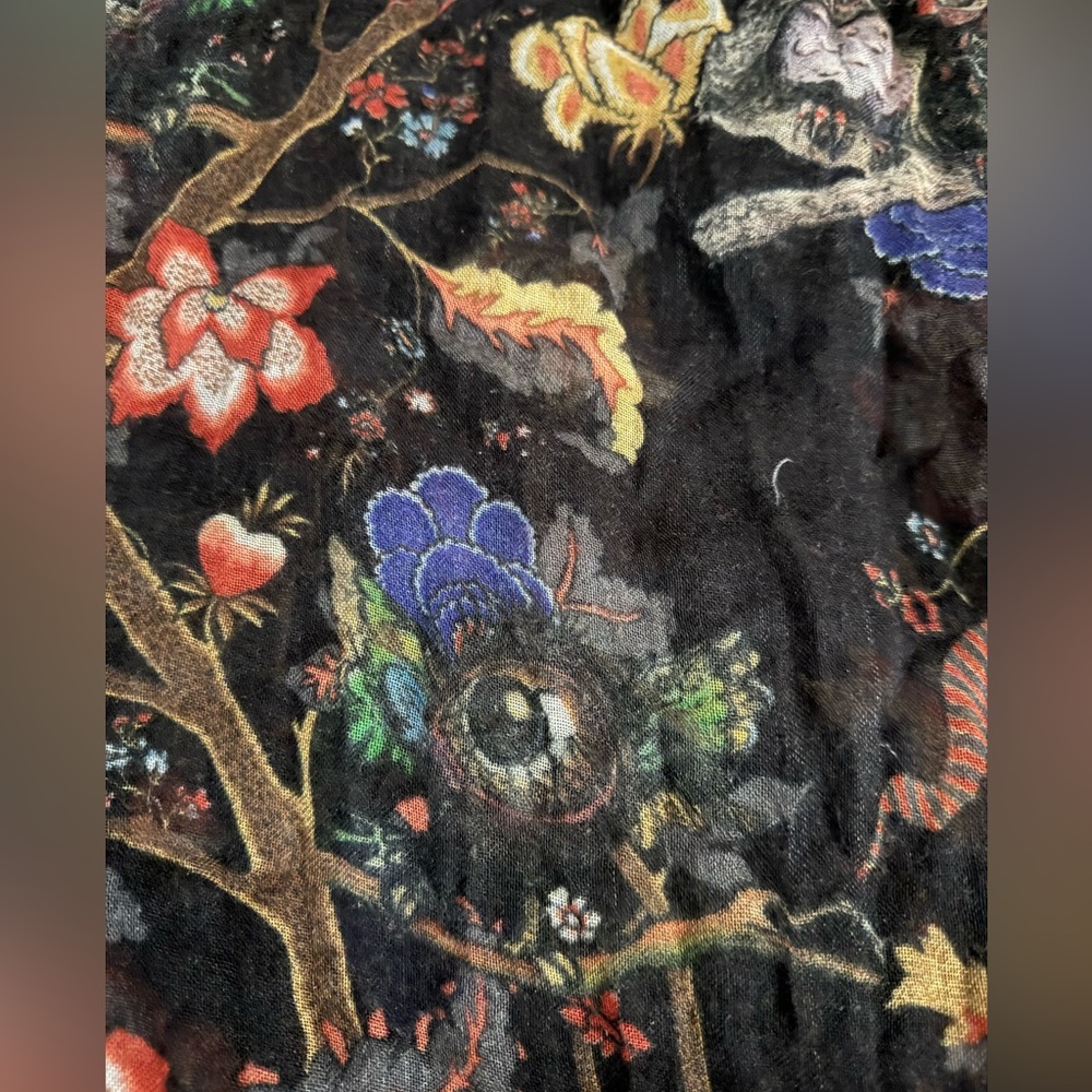 Louis Vuitton Chapman Brothers Cashmere and Silk Scarf Black Multicolor Ltd. Ed